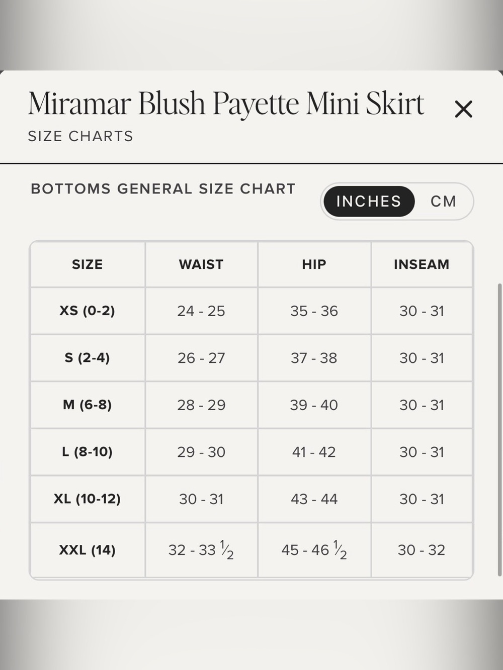 12th Tribe Miramar Blush Payette Mini Skirt - Size M - Picture 14 of 14